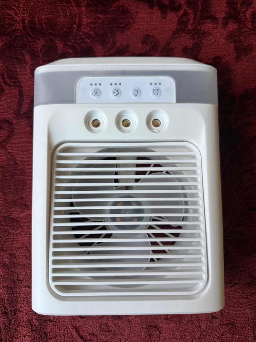Small Desk Top White Portable Personal Air Cooler / Fan